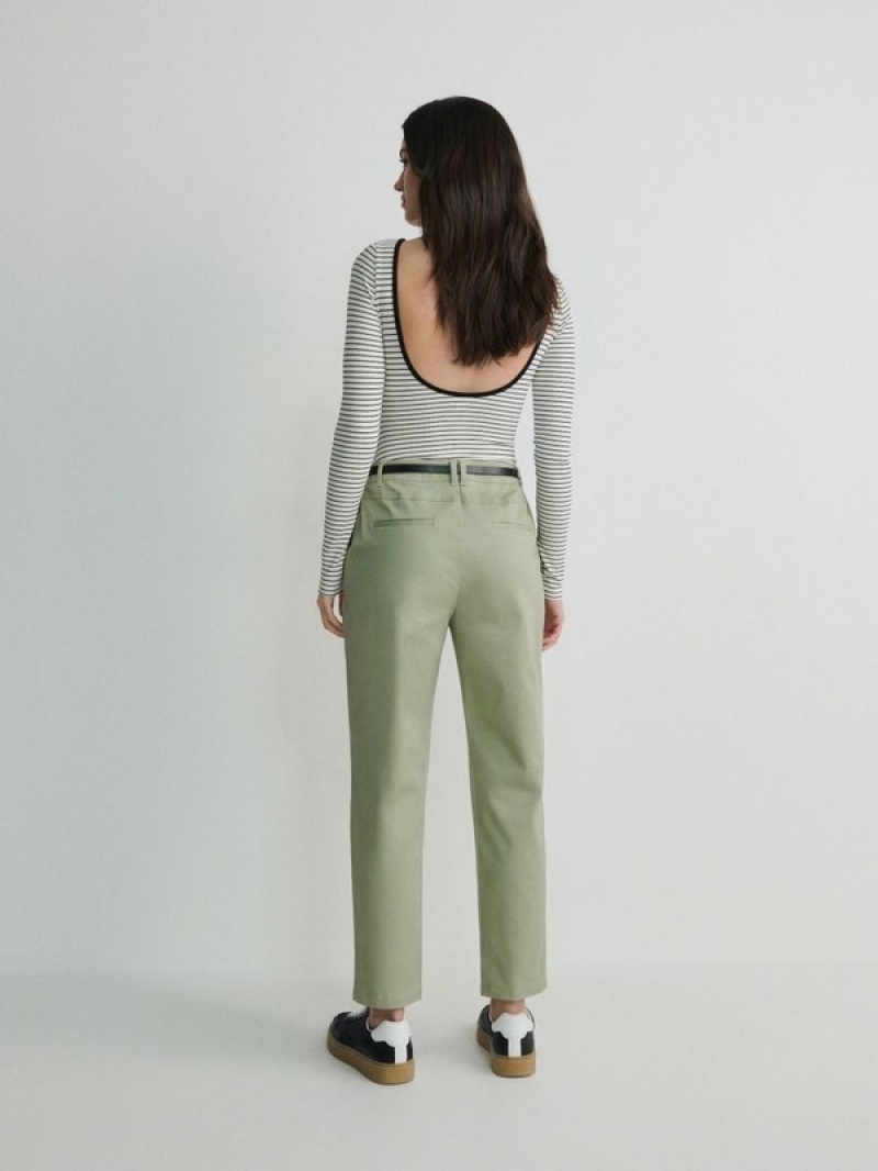 Reserved Chino With Broek Dames Groen | HNBPJ-0943