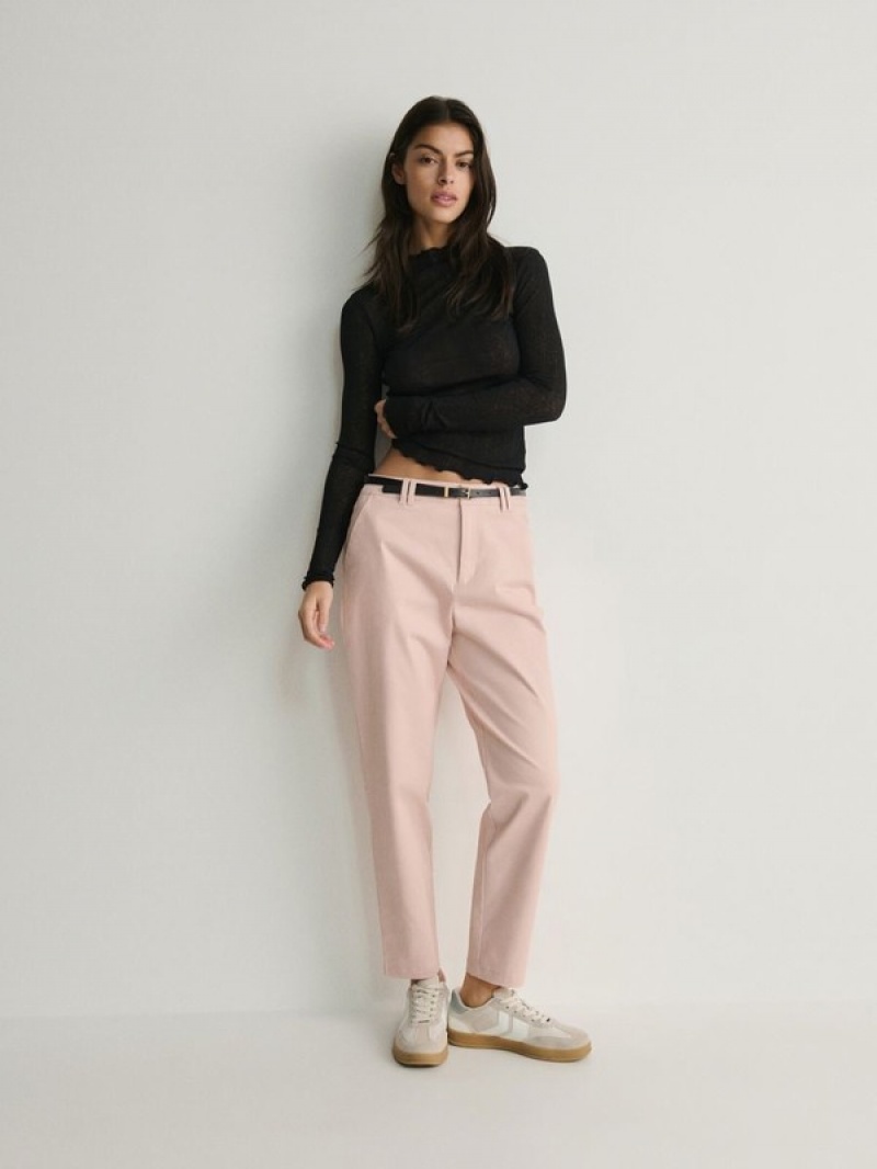 Reserved Chino With Broek Dames Roze | FKOQN-2740