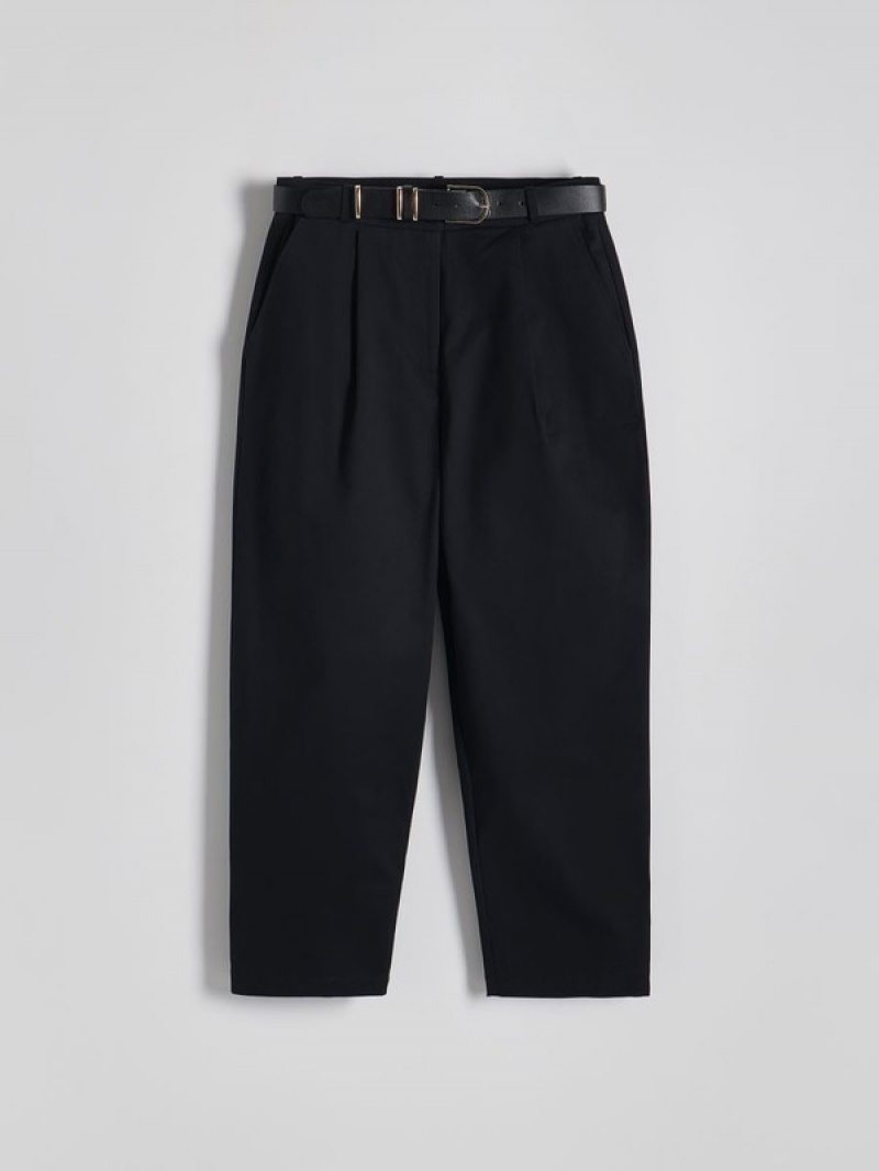 Reserved Chino With Broek Dames Zwart | DOYXE-2678