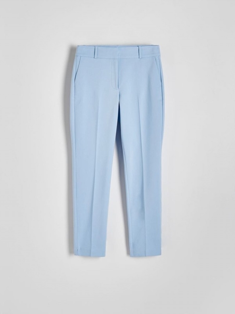 Reserved Cigarettepressed Crease Broek Dames Lichtblauw | DPUNR-3921