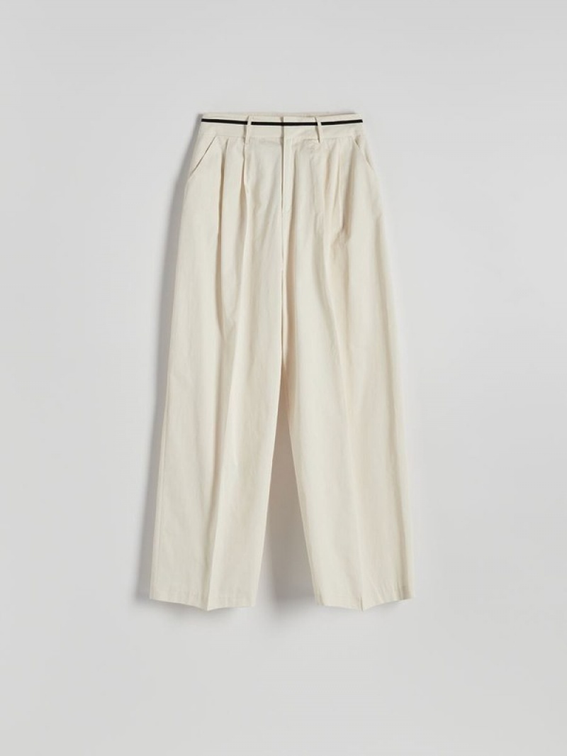 Reserved Cottonpressed Crease Broek Dames Room | ECBFY-3829