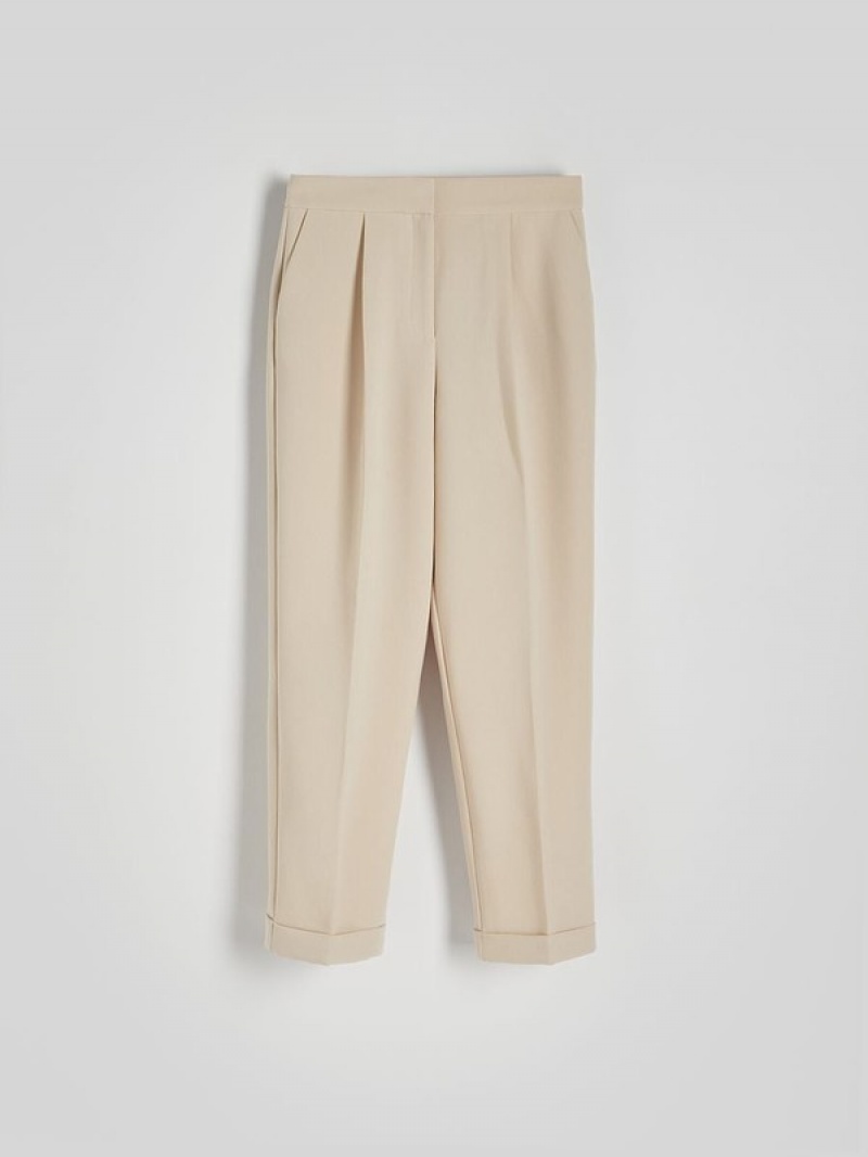 Reserved Cuffs Broek Dames Beige | JMDBS-9213