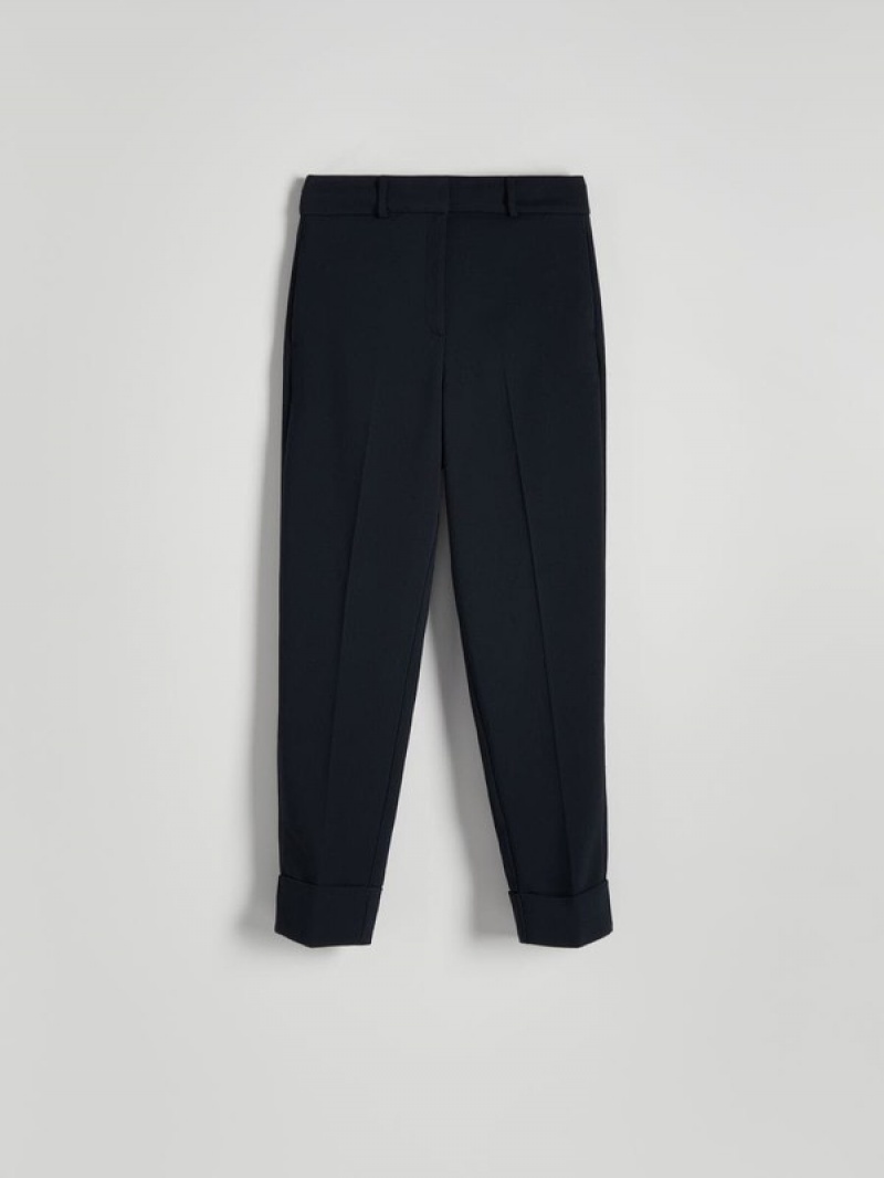 Reserved Cuffs Broek Dames Donkerblauw | KOHNP-1864