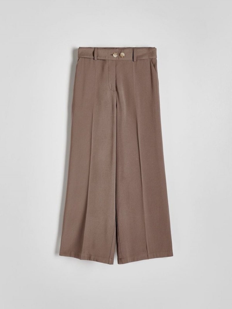 Reserved Culottepressed Crease Broek Dames Bruin | KOBPR-0134