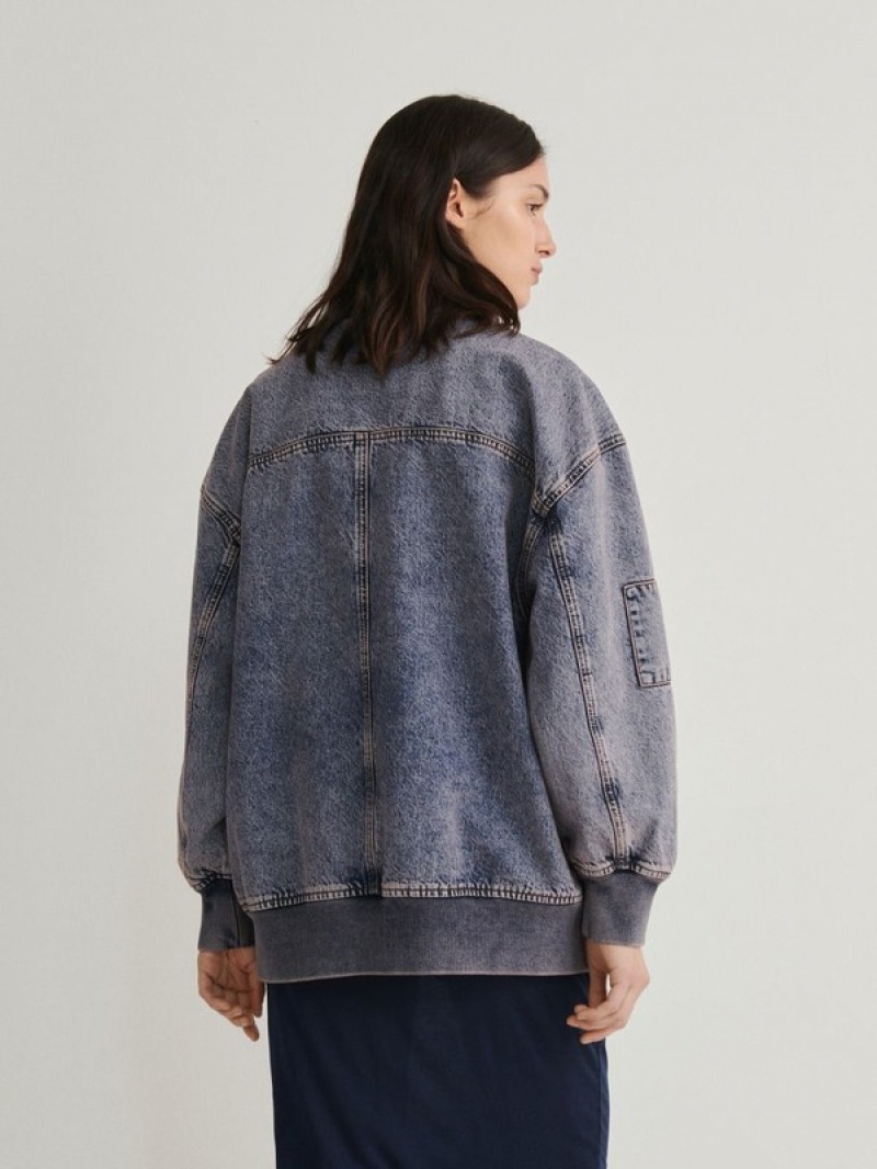 Reserved Denim Bomberwash Effect Jassen Dames Roze | OSWTG-0425