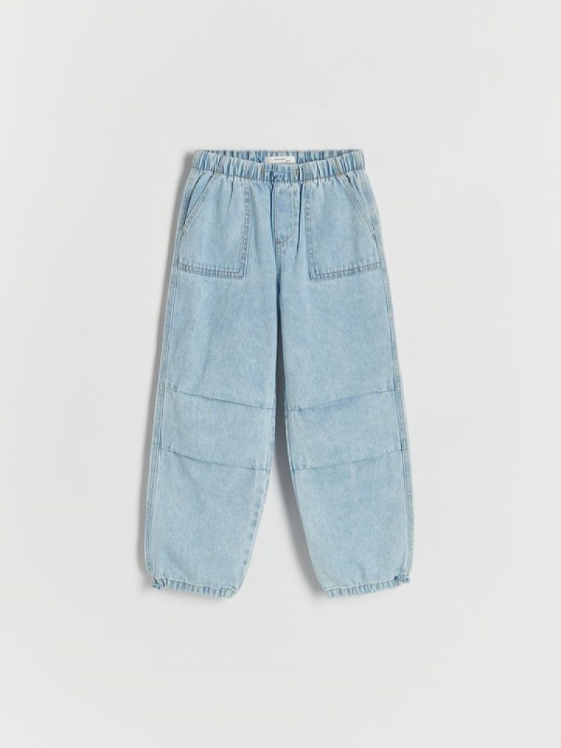 Reserved Denim Parachute Jeans Meisjes Blauw | MQGPT-6512