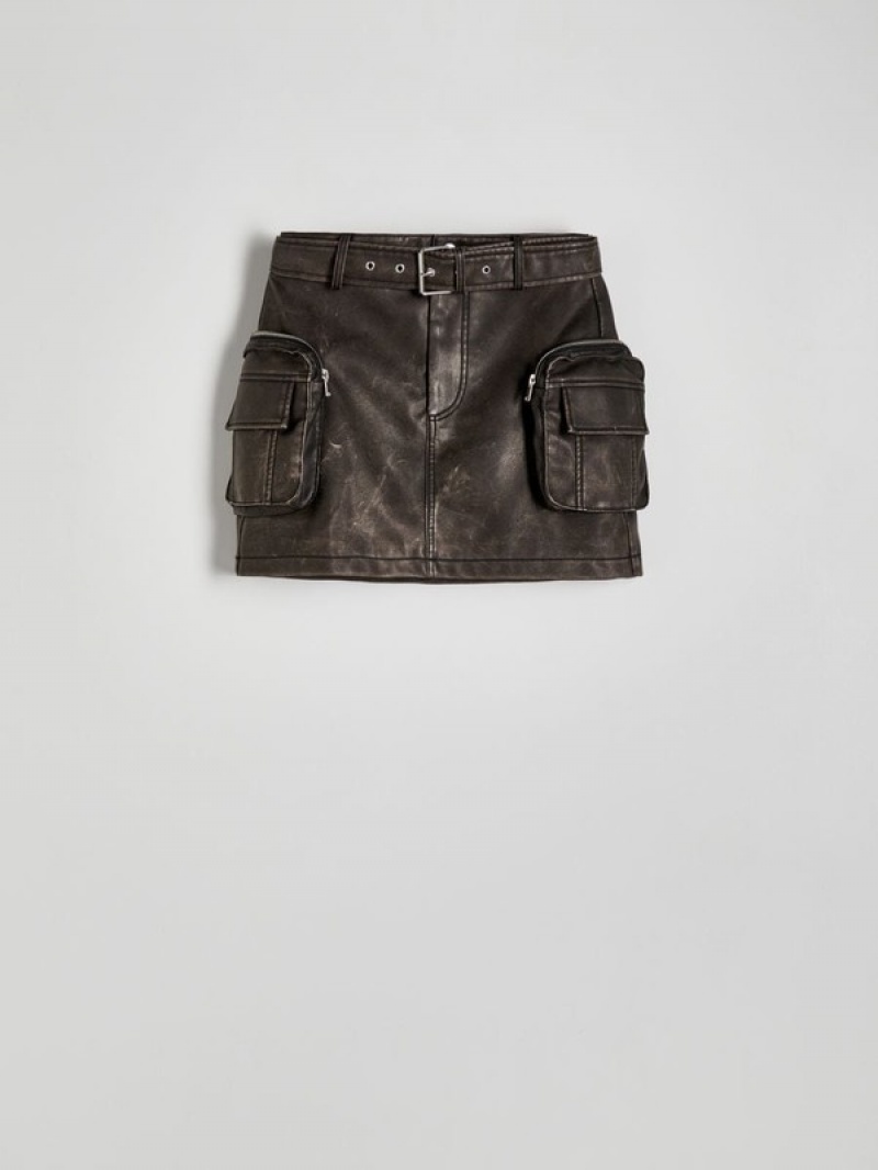 Reserved Distressed Cargo Rokken Dames Bruin | NOKSI-5839