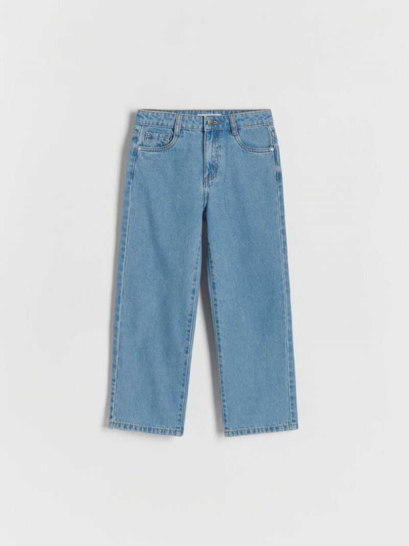 Reserved Distressed Rechtdoor Jeans Meisjes Blauw | WHEKG-6043