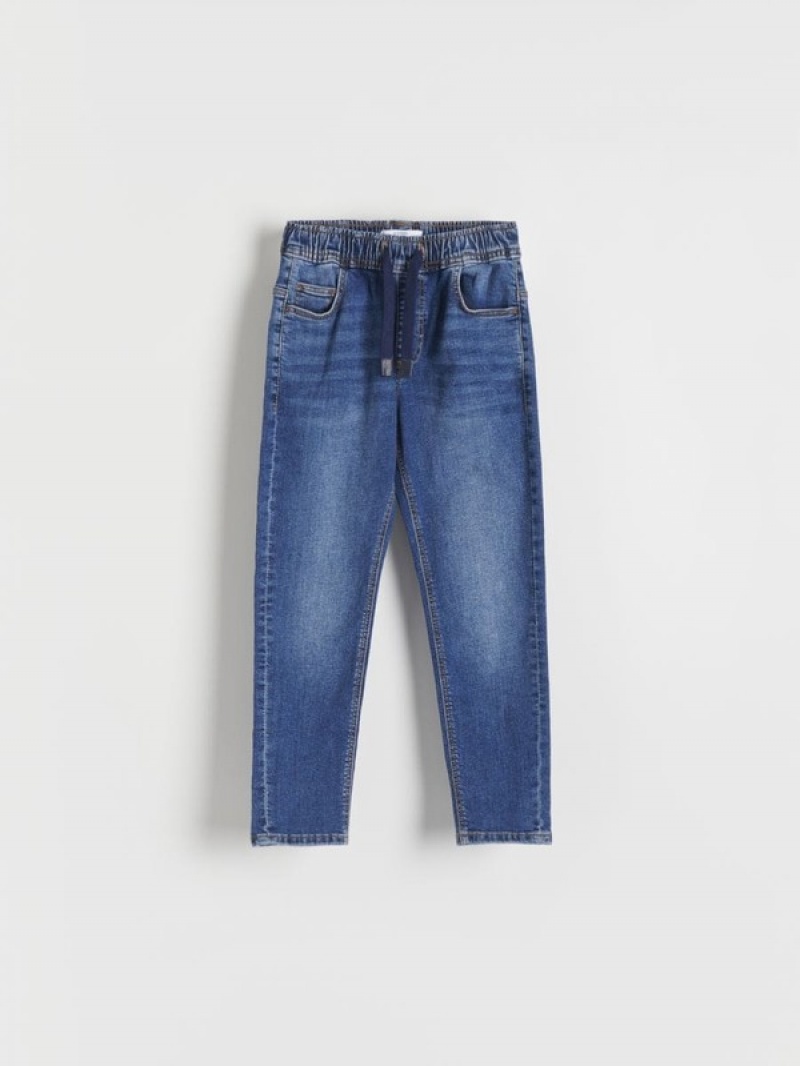 Reserved Elastic Carrot Jeans Jongens Blauw | VKDQC-1374