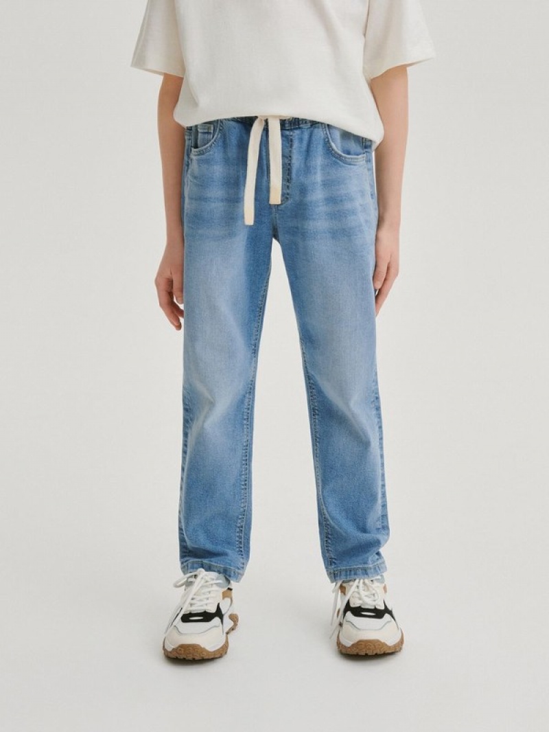 Reserved Elastic Carrot Jeans Jongens Blauw | LKNWQ-2746