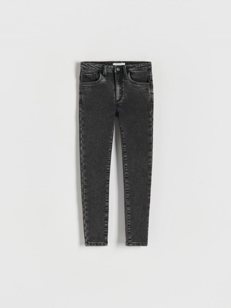 Reserved Elastic Mager High Taille Jeans Meisjes Grijs | EQIMA-6729