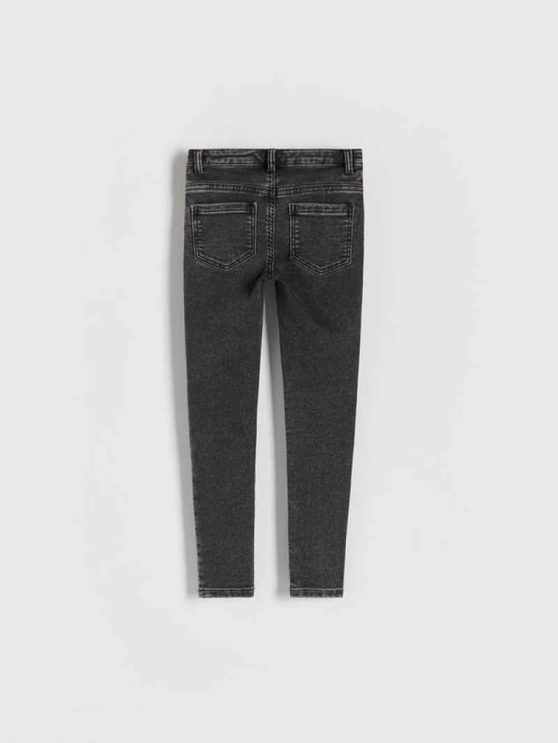 Reserved Elastic Mager High Taille Jeans Meisjes Grijs | EQIMA-6729