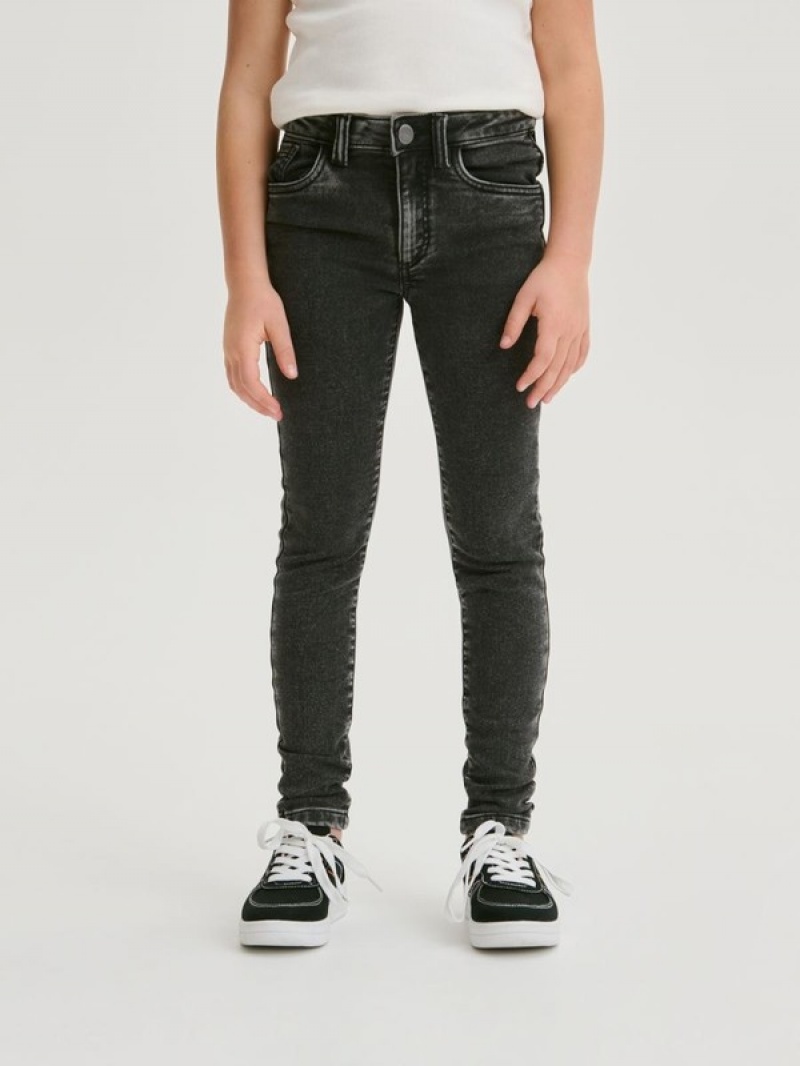 Reserved Elastic Mager High Taille Jeans Meisjes Grijs | EQIMA-6729