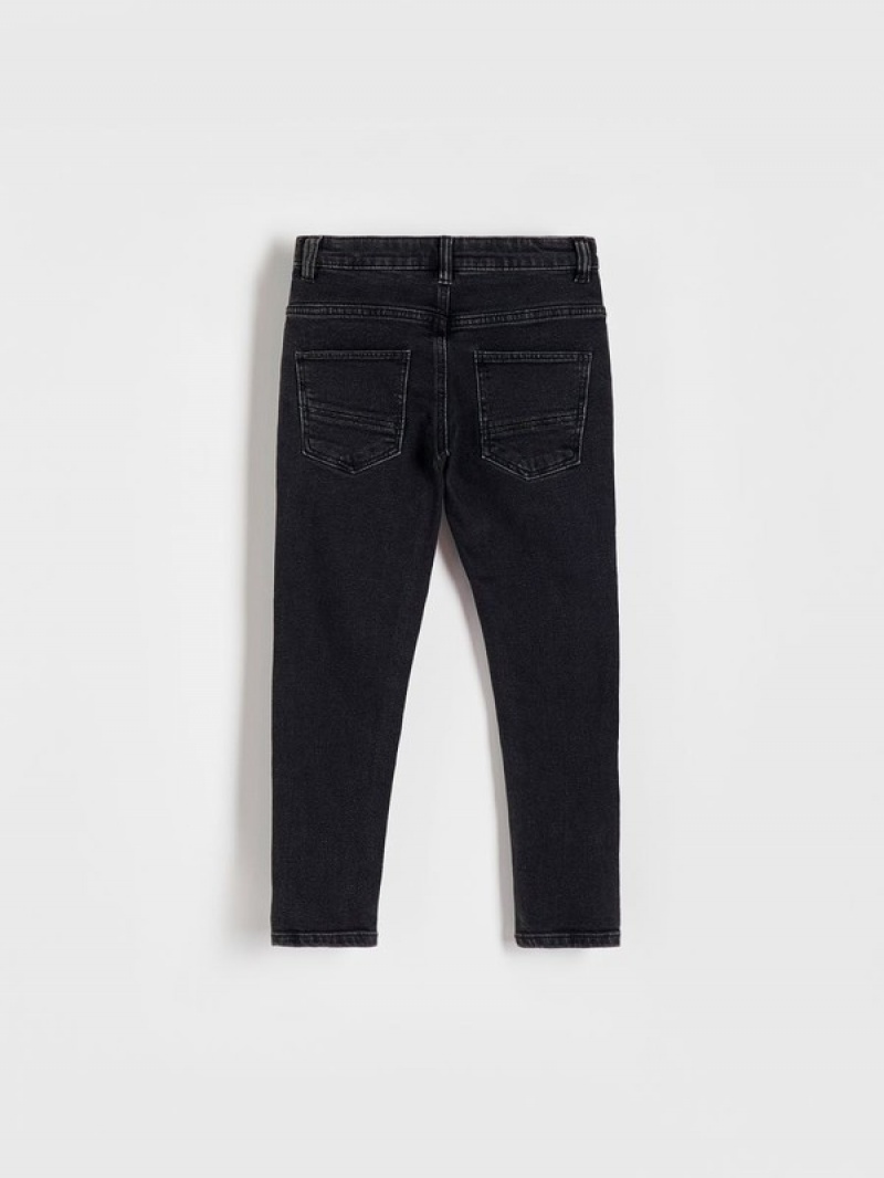 Reserved Elastic Slim Jeans Jongens Zwart | JOKIW-0175