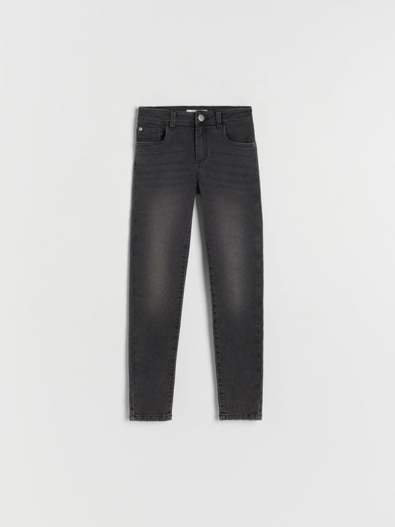 Reserved Elastic Slim Jeans Meisjes Zwart | KDJLC-7049