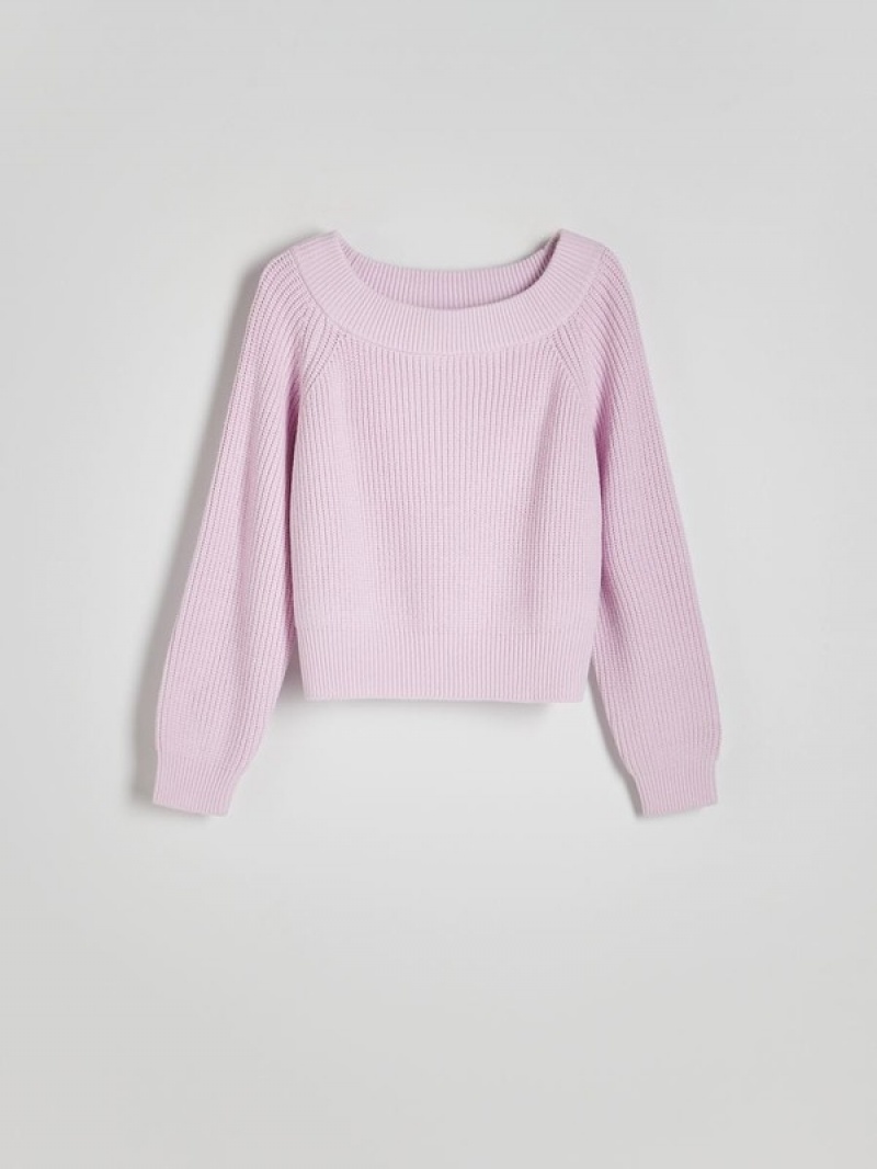 Reserved Fine Knit Truien Dames Lavendel | ZGFAL-6295