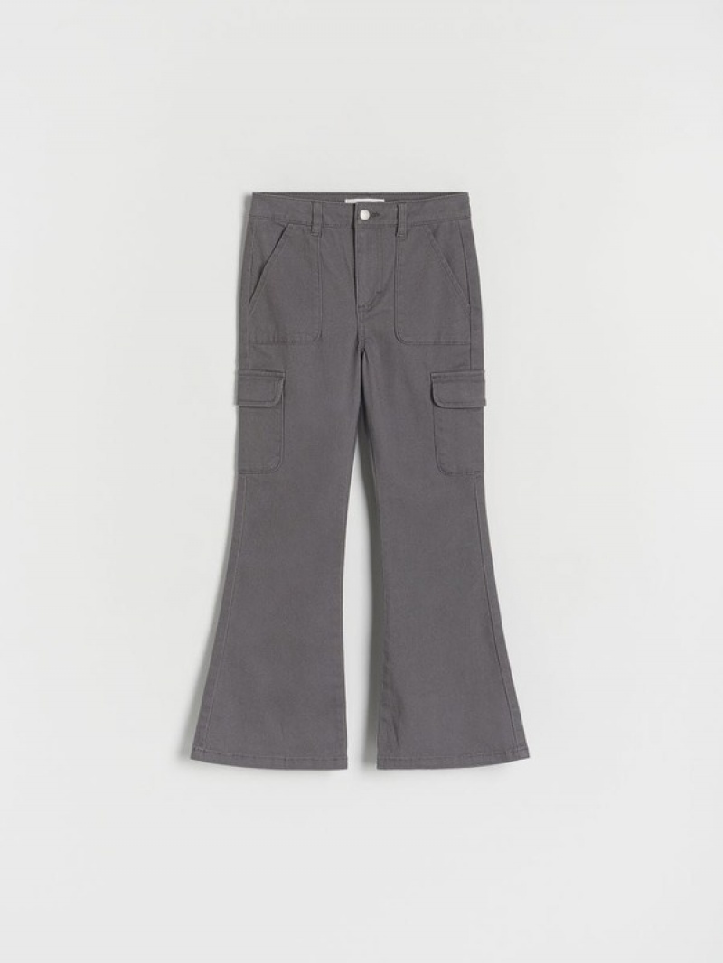 Reserved Flarecargo Pockets Broek Meisjes Donkergrijs | NAHJW-7412