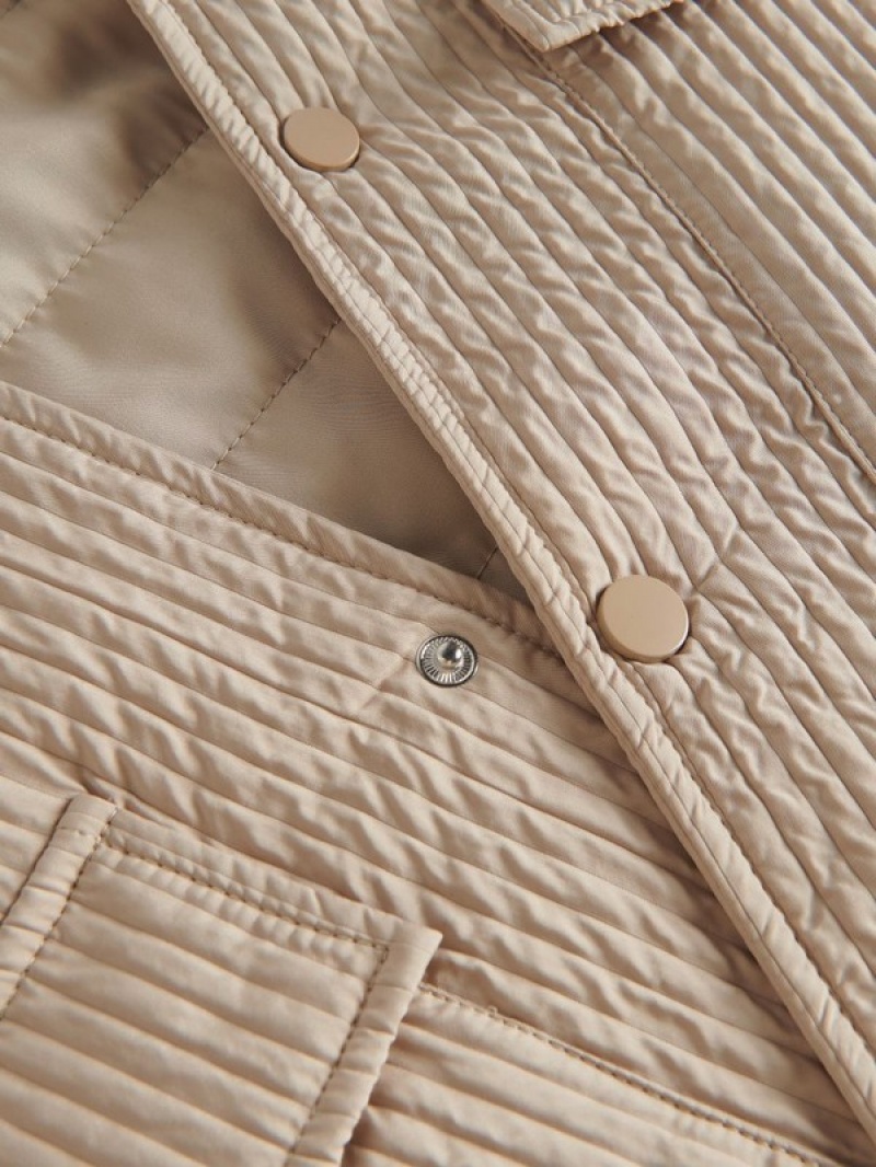 Reserved Gewatteerd Shacket Jassen Heren Beige | YAHGV-7598