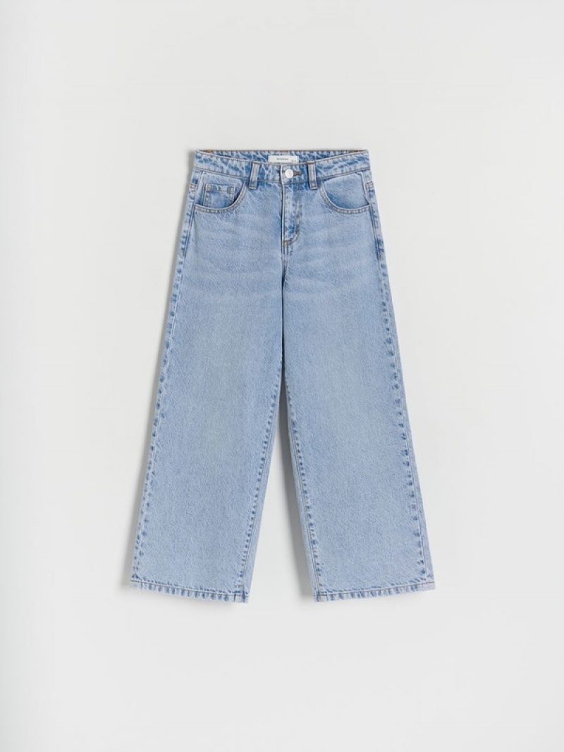 Reserved High Taille Brede Leg Jeans Meisjes Blauw | IQFOR-1072