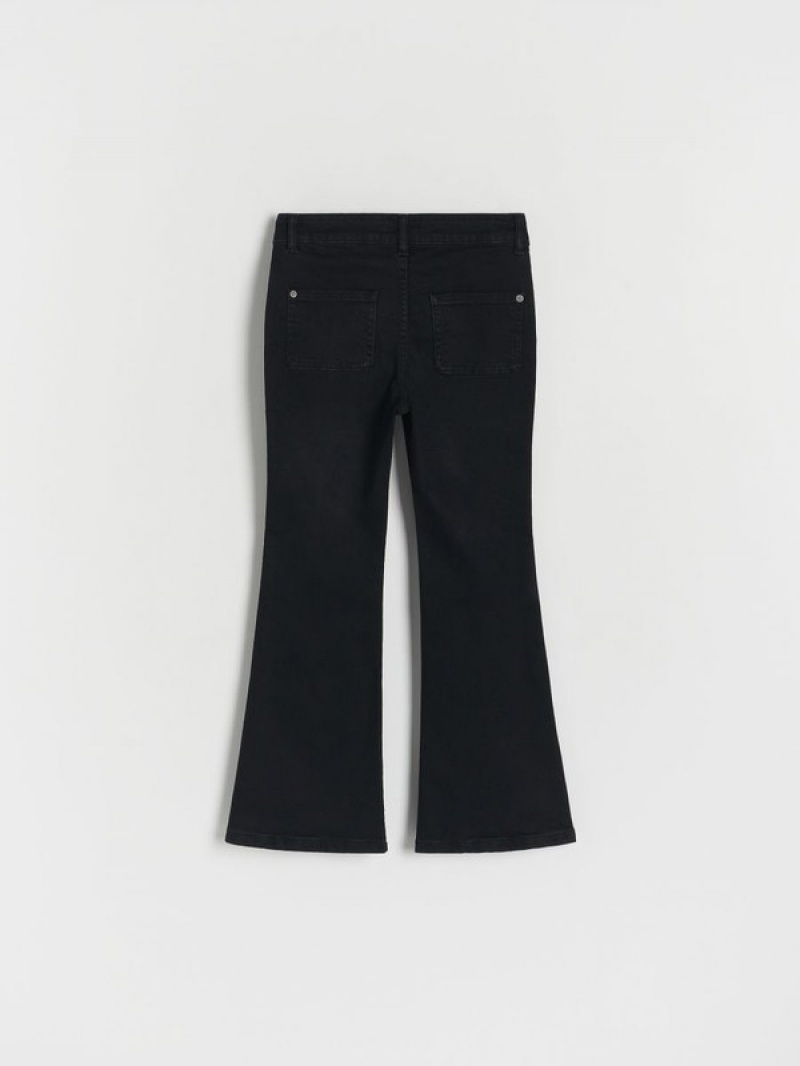 Reserved High Taille Flare Jeans Meisjes Zwart | VQLCT-7469