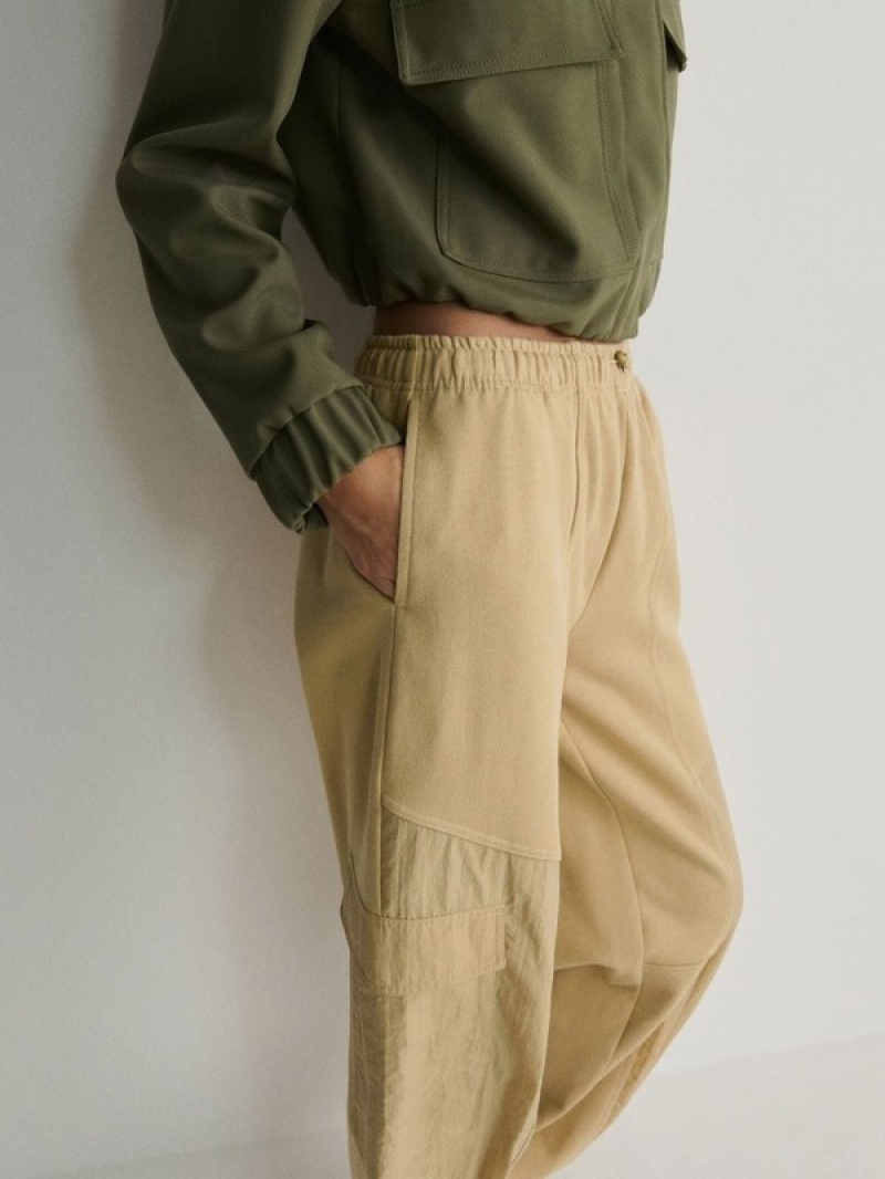 Reserved Joggerscargo Pockets Broek Dames Beige | KCMAQ-9852