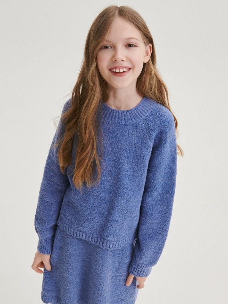 Reserved Jumperraglan Sleeves Truien Meisjes Blauw | VDTLO-8615