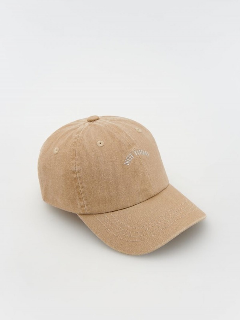 Reserved Katoenen Baseball Caps Jongens Beige | IKQYV-0624