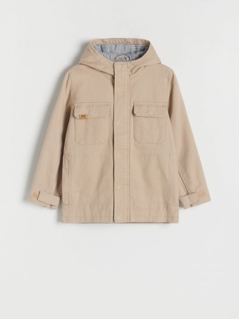 Reserved Katoenen Parka Jassen Jongens Beige | LYGTX-7345