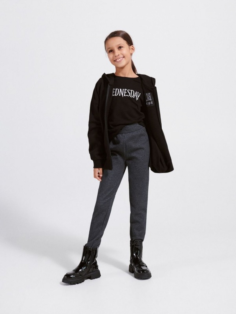 Reserved Katoenen Rich Leggings Broek Meisjes Donkergrijs | LSAGX-8354