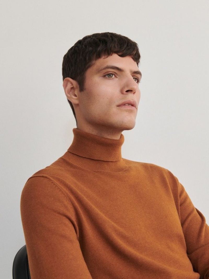 Reserved Katoenen Rich Turtleneck Truien Heren Bruin | XPIKY-4106