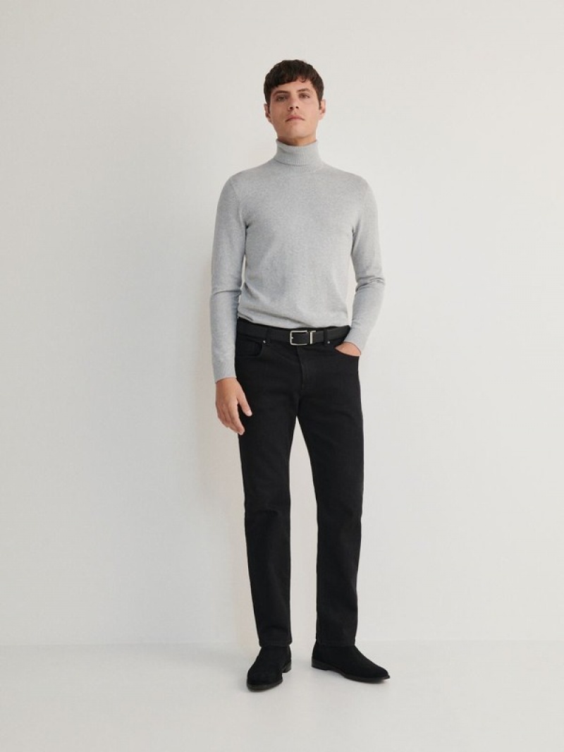 Reserved Katoenen Rich Turtleneck Truien Heren Lichtgrijs | SUMDR-5178