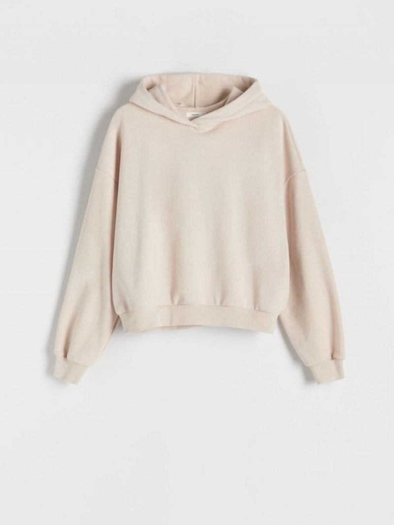 Reserved Katoenen Sweatshirts Dames Beige | LHOFV-6192