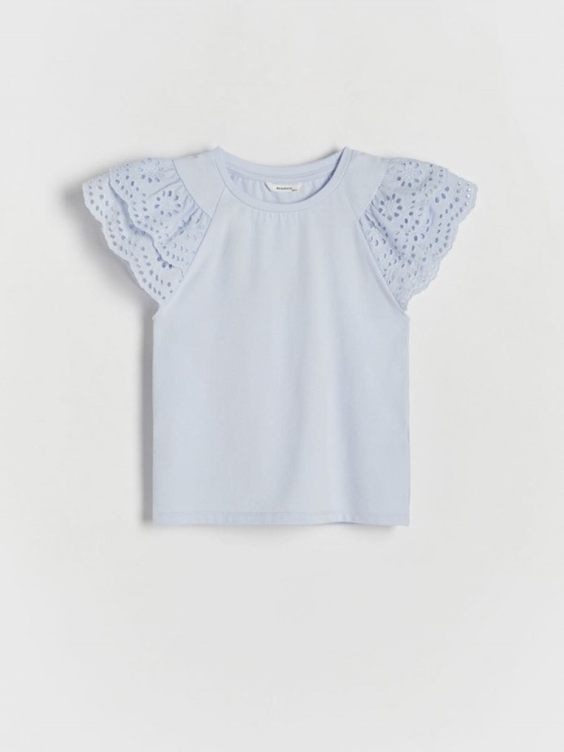 Reserved Katoenen T-shirts Meisjes Blauw | IWHBP-5916