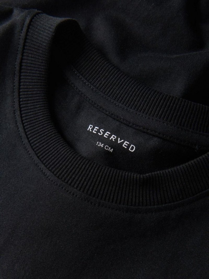 Reserved Katoenen T-shirts Meisjes Zwart | URLZX-3671