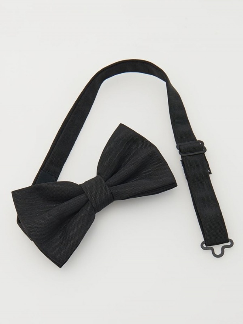 Reserved Klassieke Bow Tie Riemen Heren Zwart | EACPQ-2601