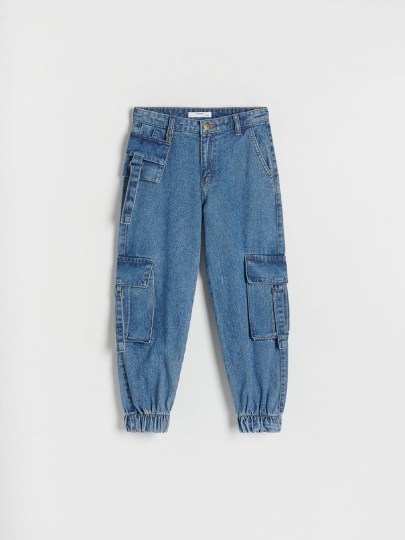 Reserved Klassieke Denim Joggers Jeans Meisjes Blauw | NMQES-6123