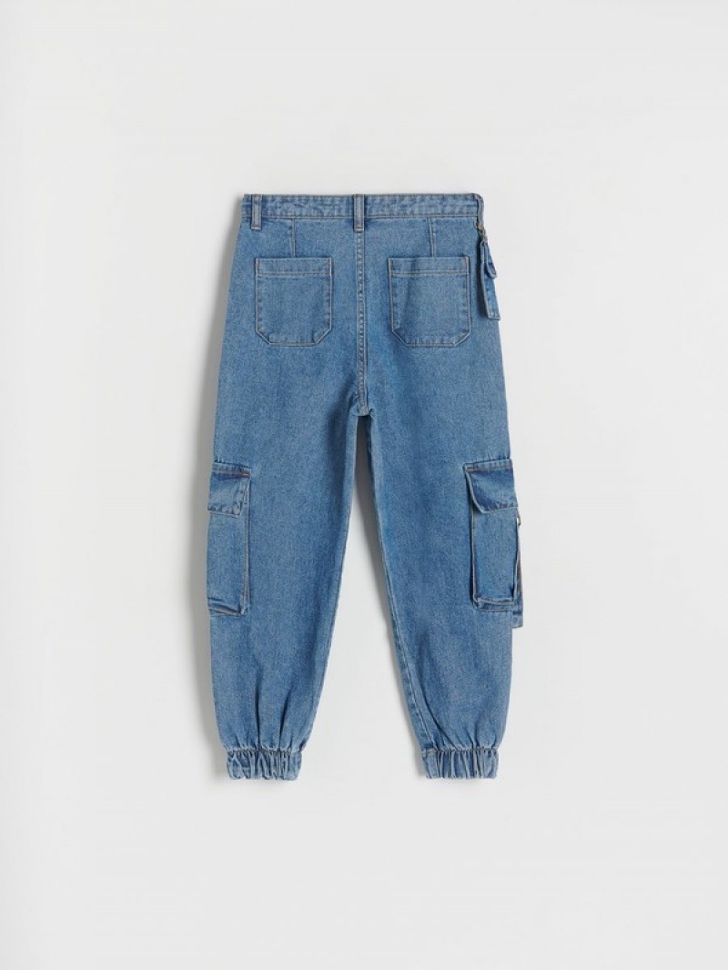 Reserved Klassieke Denim Joggers Jeans Meisjes Blauw | NMQES-6123