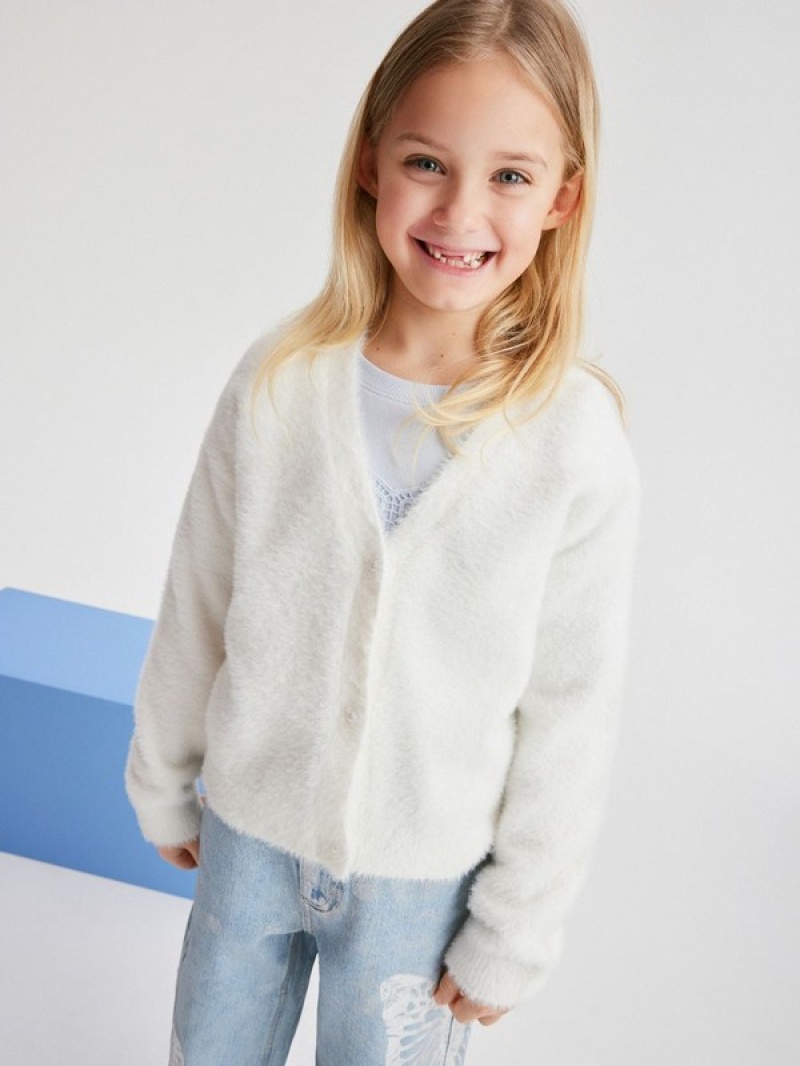 Reserved Knit Cardigan Truien Meisjes Wit | HWSNI-3610