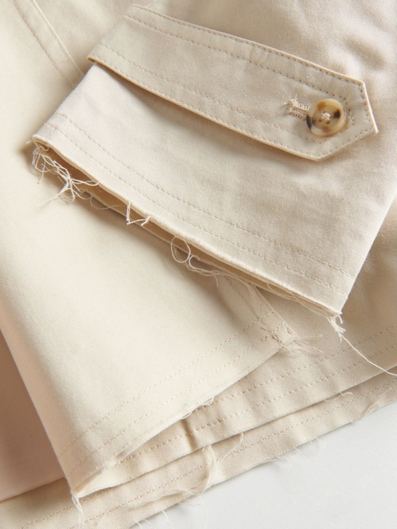 Reserved Kort Trench Jassen Meisjes Beige | DEJOF-5980