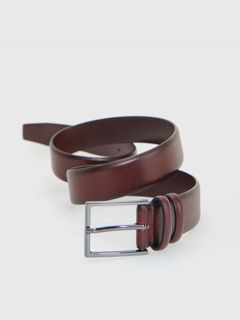 Reserved Leatherbuckle Riemen Heren Bordeaux | AHWJF-6201