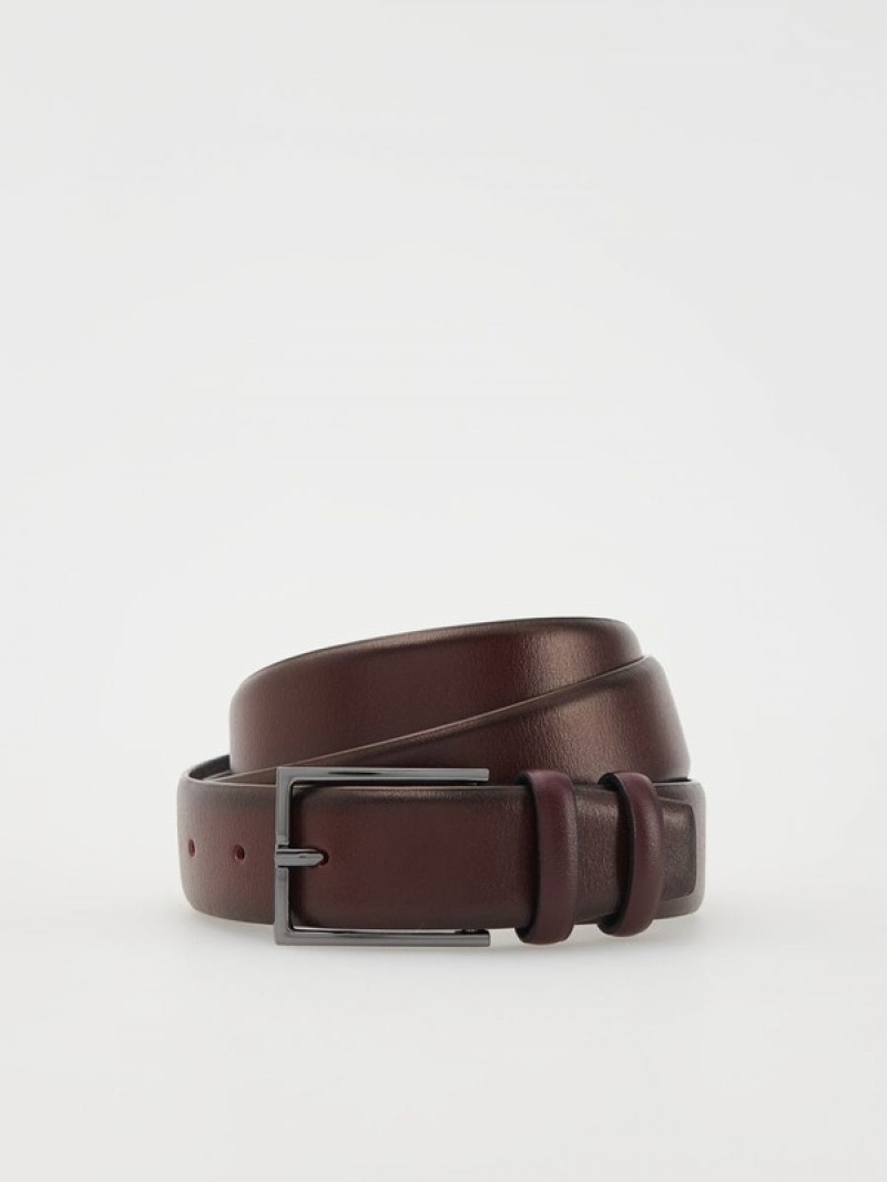 Reserved Leatherbuckle Riemen Heren Bordeaux | AHWJF-6201