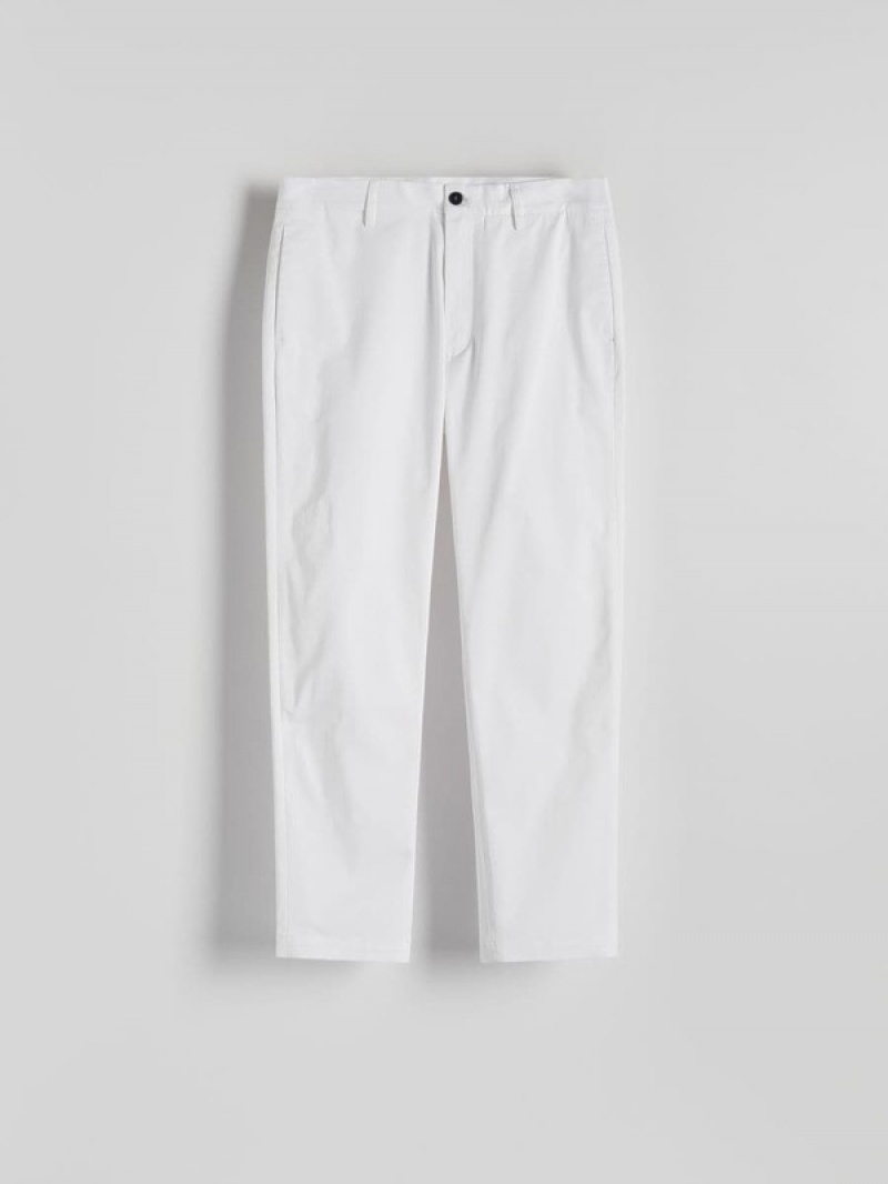 Reserved Leisure Fit Chino Broek Heren Wit | XQPWY-3176