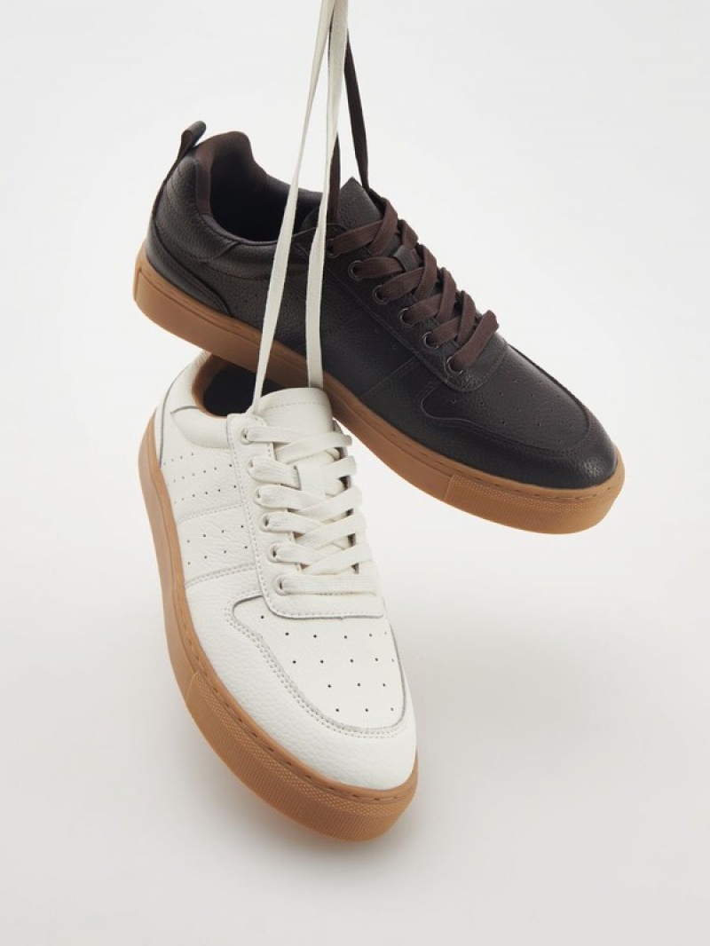 Reserved Leren Rich Schoenen Heren Wit | FKXTE-5637