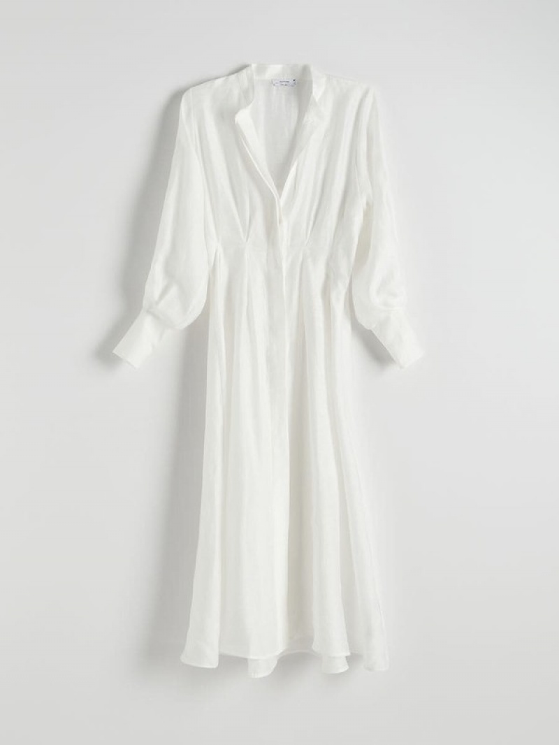 Reserved Linen Rich Maxi Jurk Dames Room | VCRFG-6945