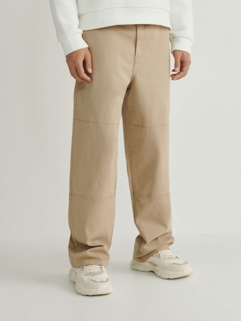 Reserved Loose Broek Heren Beige | CRQJZ-4789