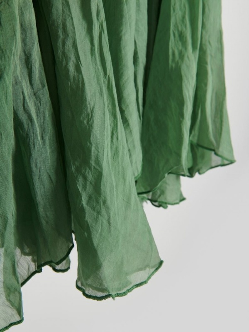 Reserved Lyocell Blend Maxi Rokken Dames Groen | PTUXQ-5194