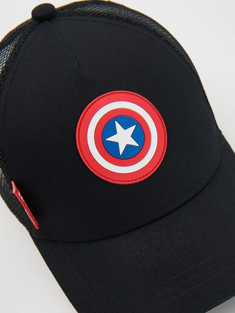 Reserved Marvel Caps Jongens Zwart | KDZAS-5148