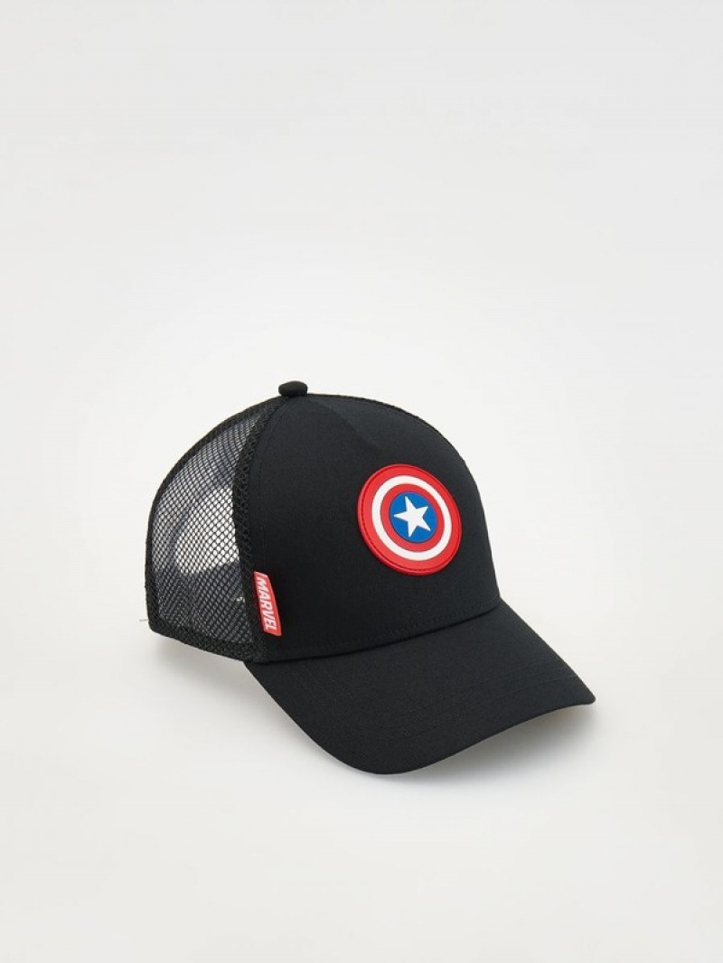 Reserved Marvel Caps Jongens Zwart | KDZAS-5148