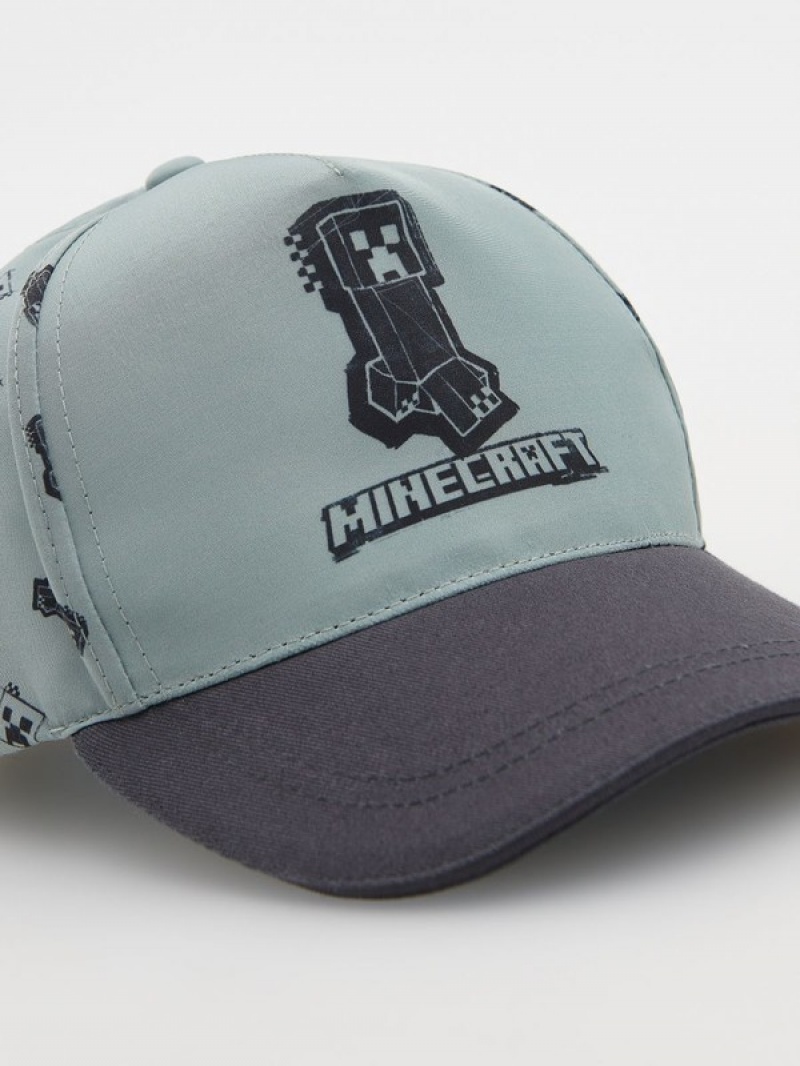 Reserved Minecraft Caps Jongens Turquoise | WVEIZ-6529