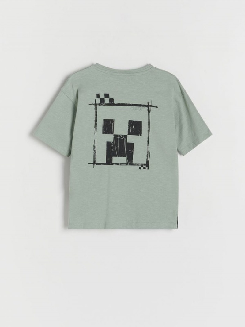 Reserved Minecraft Oversized T-shirts Jongens Groen | LXPWR-4675